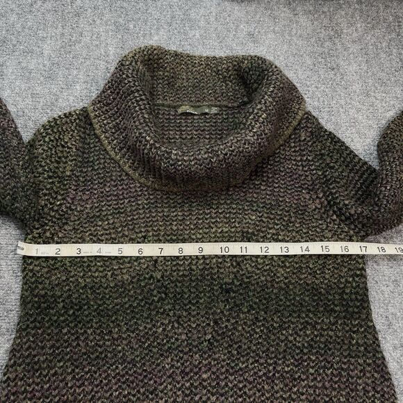 Prana Hunter Tunic Sweater Womens Medium Green Multi Shade Cowl Acrylic Wool - Picture 6 of 9